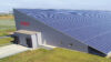 FEV eDLP Gebäude mit Solarzellen-Dach - Dauerlaufprüfzentrum in Sandersdorf Brehna
